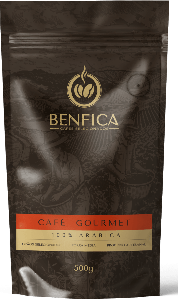 Embalagem de Café Benfica Gourmet, 500g, 100% arábica